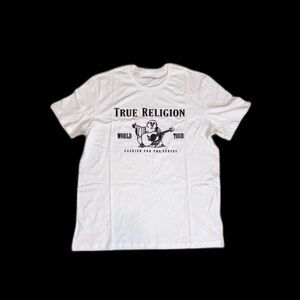 True Religion World Tour Buddha Graphic T-Shirt White Men's 2XL